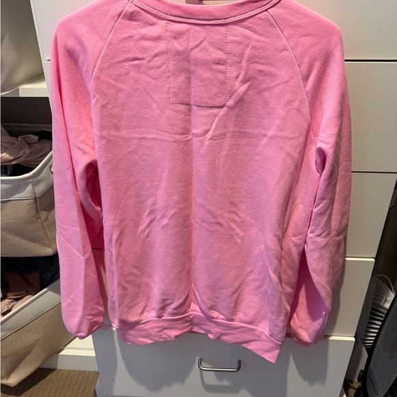 Aviator Nation 5 Stripe Neon Pink Sweatshirt - Picture 3 of 3